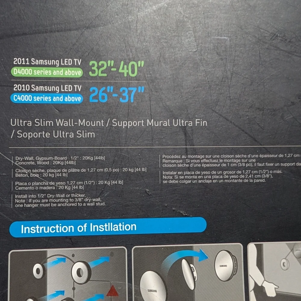 Samsung Ultra Slim Wall Mount WMN2000A New In Box